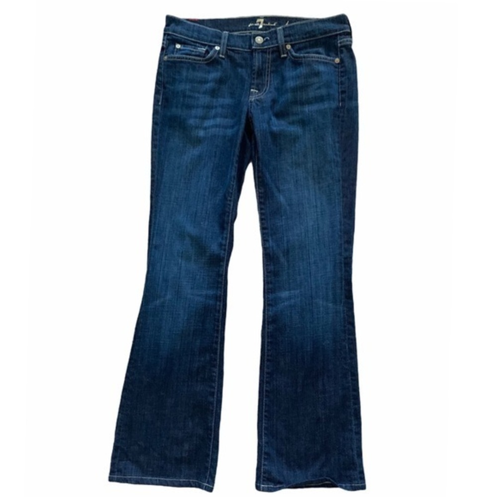 7 For All Mankind Dark Blue Boot Cut Jeans
